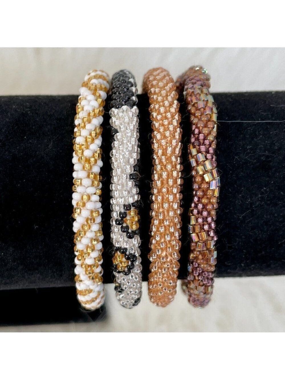 HAND CRAFTED in Nepal Beaded Bracelets (set of 4) #309